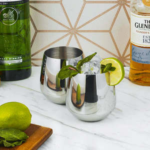 Verre à vin sans pied en cuivre, tasse à cocktail en acier inoxydable en forme d'œuf, mug à jus en métal, vaisselle de bar rose doré pour mariage - Product Image 3