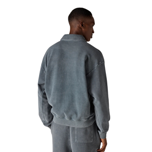 Mens Turn <b>Down</b> Collar Button Sweatshirt Tracksuit Set Matching Straight Leg <b>Trousers</b> Relaxed Fit Casual Two Piece Outfit OEM ODM - Product Image 2
