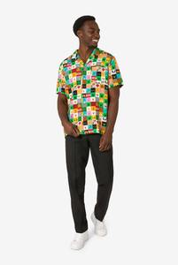 Chemise d'été pour homme à manches courtes, imprimé tropical hawaïen, décontractée, boutonnée, en coton, motif floral coloré, pour les vacances à la plage - Product Image 6