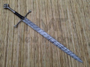 NMT-2519ดาบ narsil ด้ามจับหนังหุ้มแฮนด์เมดดามัสกัส - Product Image 5