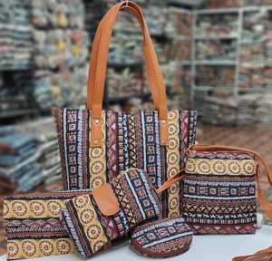 Sac fourre-tout pour femme en tissu de coton de qualité supérieure, grande capacité, durable, réutilisable, pour les courses, les cadeaux, impression personnalisée, OEM, vente en gros - Product Image 2