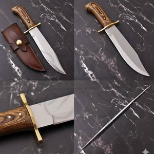 มีดโบวี่คุณภาพสูงสำหรับเดินป่า ล่าสัตว์ เอาตัวรอด ใบมีดเหล็ก D2 แบบเต็มด้าม สำหรับพกพาประจำวัน ใช้ในกิจกรรมกลางแจ้ง และยุทธวิธี - Product Image 3