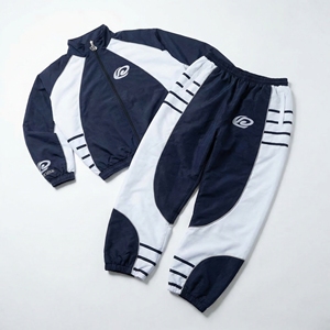 ชุดวอร์มสีกรมท่าและสีขาว  ชุดวิ่งกันลมแบบสะท้อนแสง |   ผู้ผลิตชุดกีฬาสมรรถนะสูงแบบ OEM - Product Image 1