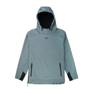 Custom <b>Men</b> Softshell Fishing Hoodie Windproof Fleece Lined Performance <b>Pullover</b> With Face Mask Zip Pockets Outdoor Jacket - Product Image 6