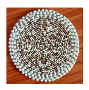 <b>Beaded</b> <b>Coaster</b> 300mm Diameter Decorative <b>Coaster</b> for Wedding Party Use <b>Beaded</b> <b>Coaster</b> Most Selling Sale - Product Image 1