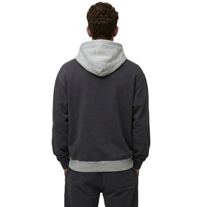 Trendy Contrast Panel Hoodies Oversized Cotton Fleece Streetwear Dual Tone <b>Pullover</b> Custom Logo Low MOQ Bulk Supplier - Product Image 2