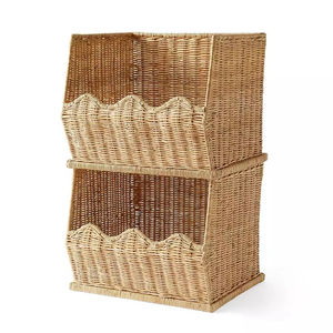 Estante de Almacenamiento Infantil Popular, Organizador Natural Estilo Cesta, Estante de Almacenamiento para Niños, Organizador Funcional y Duradero para Habitación Infantil - Product Image 1