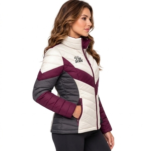 Custom <b>Women</b> Puffer Jacket Quilted <b>Winter</b> <b>Coat</b> Warm <b>Padding</b> Lightweight Fabric Wind Resistant Comfortable Fit OEM Wholesale - Product Image 4