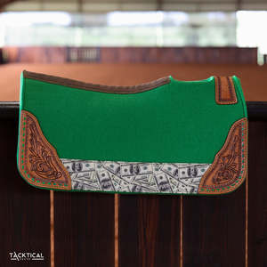 Nouveau Tapis de Selle Western 2026 en Cuir Vert Fait Main avec Motif Imprimé et Gravé pour l'Équitation – Vente Chaude - Product Image 1