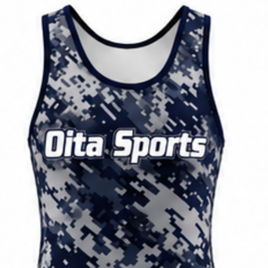 Singlet de Lucha Sublimado Azul Marino para Hombre, Uniforme Deportivo de Poliéster Ligero para Lucha, Ropa Deportiva de Entrenamiento - Product Image 4
