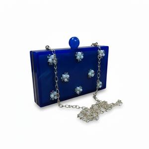 Square Embellished Resin Clutch <b>Bag</b>-Fashion Classic Design - Product Image 3