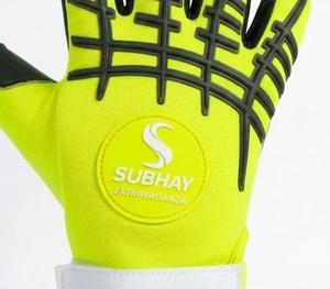 ถุงมือผู้รักษาประตูฟุตบอลสีดำสีเหลืองหนัง PU แบบเต็มนิ้วกันลื่นสายรัดข้อมือแบบปรับได้ยูนิเซ็กส์อุปกรณ์กีฬา - Product Image 5