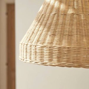 Round Handmade Luxury Modern Pendant <b>Lamp</b> Woven From Natural Rattan Eco-Friendly Lightweight Decorative Home Lighting - Product Image 3