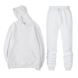 Hot Sale Custom Logo Men's Pullover Hoodie Tracksuit Set <b>Jogging</b> Plain 2 Piece Unisex Tracksuit Sets - Product Image 2