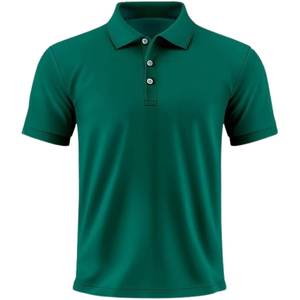 Polo de Piqué de Algodón Azul de Manga Corta para Hombre, Corte Regular, Color Sólido, Diseño Casual Transpirable de Punto - Product Image 2
