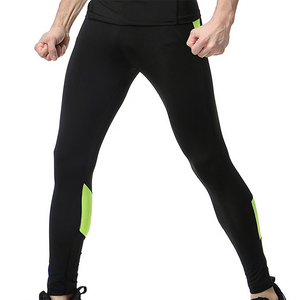 Leggings de sport noirs avec bandes vertes, vêtements de fitness, pantalons de sport respirants extensibles dans les quatre sens - Product Image 5