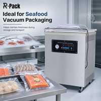 Machine d'emballage sous vide DZQ-500D à chambre unique, mode humide et sec, 220V 900W, 20m³/h, barre de scellage de 500mm pour viande marinée et cornichons