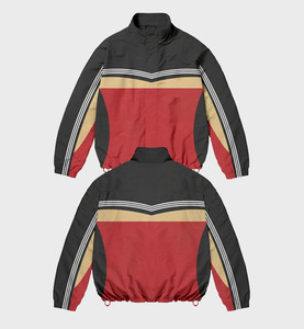 DIGGA CREATIONS Chándal unisex con bloques de color, manga larga, cuello con cremallera y capucha, informal, impermeable, transpirable, ligero y de secado rápido - Product Image 3