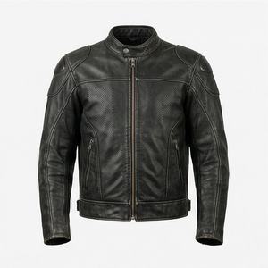 Veste de moto en cuir véritable pour homme de qualité supérieure, nouvelle arrivée, vestes de moto d'hiver, protections amovibles, personnalisables - Product Image 1