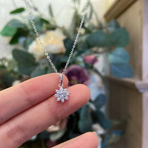 Collier pour femme en or blanc plaqué or 14 carats avec diamant de laboratoire, taille brillant rond, style classique, à porter au quotidien - Product Image 4
