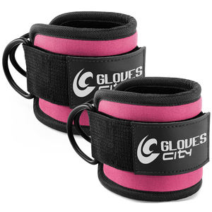 Correas de tobillo de neopreno de alta resistencia y duraderas para levantamiento de pesas de piernas y glúteos con máquinas de cable, correas de tobillo con anillo en D para gimnasio, GLOVES City - Product Image 1