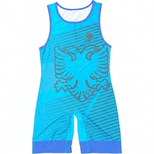 Uniforme de artes marciales personalizado de poliéster elástico en 4 direcciones para hombre, traje de lucha libre, singlet de lucha libre para adultos, ropa de artes marciales. - Product Image 1