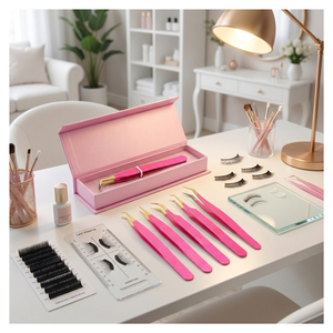 แหนบต่อขนตาปลายไฟเบอร์ ผิวเพชร จับถนัดมือ 45 90 องศา แหนบต่อขนตา สแตนเลส - Product Image 6