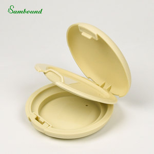 Wholesale 10G Cute Powder Compact With Compartment <b>Matte</b> Touch Paint 3D Printed Patterns Empty Setting Powder Case Manufacturer - Product Image 1