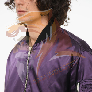 Chaqueta de Satén Ligera de Estilo Urbano para Hombre, Personalizada OEM, Nueva Llegada, Diseño Personalizado - Product Image 3