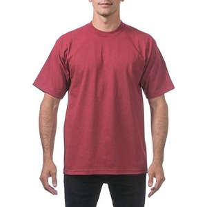 T-shirts pour hommes à manches courtes couleur bordeaux, vêtements décontractés d'été, coupe régulière, respirant, séchage rapide, polyester/coton, personnalisé - Product Image 6