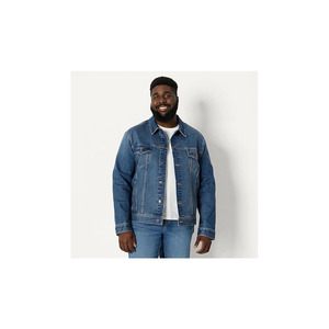 แจ็คเก็ตยีนส์ผู้ชายทรงสลิมฟิตทันสมัย ติดกระดุม แจ็คเก็ตทรัคเกอร์ ผ้าฝ้ายทนทาน เสื้อคลุมลำลองสำหรับผู้ชาย - Product Image 6