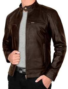 Veste en cuir pour homme avec fermeture éclair tendance et chaude, style OEM, veste d'hiver en vente en ligne à prix raisonnable - Product Image 3