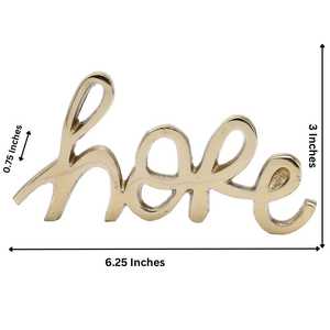 Escultura de Aluminio Ecológica Hecha a Mano, Modelo Hope, 15.88 x 1.91 x 7.62 cm, Decoración Moderna para Mesa, Pieza Única - Product Image 2
