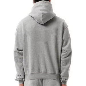 Fabricant OEM ODM de sweats à capuche entièrement zippés personnalisés, épais (500 GSM), surdimensionnés, 100% coton, hiver, avec perles, unisexe, fournisseur - Product Image 6