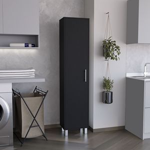 Armadio Alto Laska da 70 Pollici con Ganci per Scope e Quattro Ripiani per Casa o Ufficio - Product Image 1