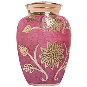 Urnes crématoires pour adultes en émail blanc de style américain pour les humains, urnes métalliques et bocaux - Product Image 5