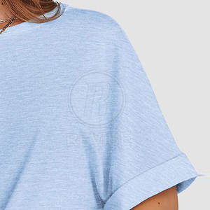 Camiseta de Alta Calidad para Mujer, Ligera, Color Personalizado, Estilo Casual, Holgada - Product Image 6