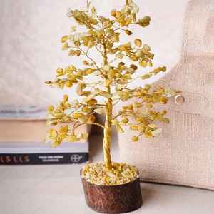 Fabriqué à la main Transparent Chakra Gemstone Bonsai Sculpture Arbre de cristal naturel pour la maison et le décor spirituel Feng Shui Inde - Product Image 3