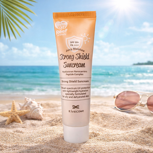 [J International] Rivecowe Strong Shield, Crema Solar con Protección SPF50+ PA++++, Protector Solar Físico con Complejo de Péptidos, Hialuronano y Nanopartículas - Product Image 2