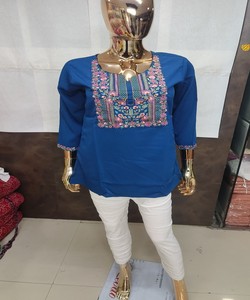 MODERN RINKAL COTTON EMBROIDERY WORK ONLY <b>TOP</b> DAILY WEAR WHOLESALE PRICE ETHNIC GARMENT - Product Image 2