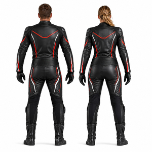 Traje de Motociclismo de Cuero Estilo Bandera de Australia para Hombre y Mujer, Traje de Motociclista Australiano de Una Pieza con Protección CE - Product Image 6