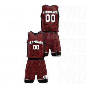 Uniforme de Baloncesto Rojo Triangular, Personaliza con tu Propio Equipo, Conjunto de Camiseta y Pantalones Cortos de Baloncesto Reversibles - Product Image 2