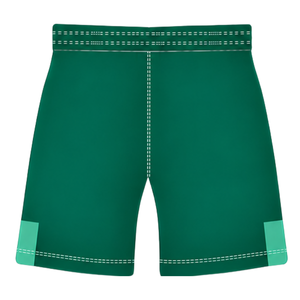 Pantalones Cortos de Rugby Verde Esmeralda y Blancos, Cintura Elástica con Cordón, Uniforme de Equipo Geométrico Personalizado, Ropa Deportiva Transpirable para Entrenamiento - Product Image 2
