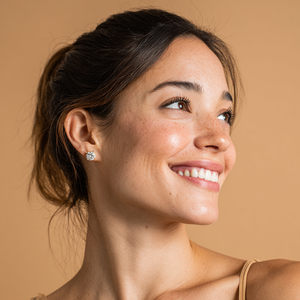 Pendientes de Joyería Fina Personalizados con Incrustaciones de 4 Garras, Oro Sólido Real de 18k, 14k, 10k, Corte Redondo, 1, 2, 4 Quilates, Diamantes Cultivados en Laboratorio - Product Image 6