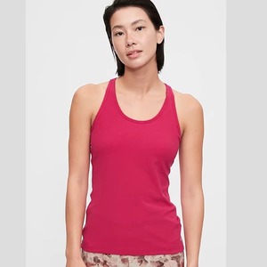 Débardeur en jersey noir à col rond pour femme, en spandex/coton, séchage rapide, respirant, écologique, décontracté, longueur normale - Product Image 3