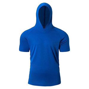 เสื้อฮู้ดแขนสั้นผู้ชายพร้อมฮู้ด UPF 50+ ป้องกันแสงแดด น้ำหนักเบา แห้งเร็ว เสื้อกีฬาสำหรับวิ่งออกกำลังกาย - Product Image 5