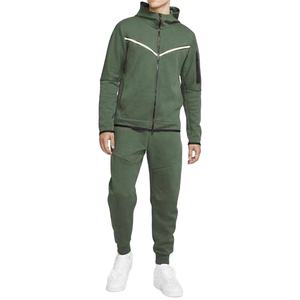 2025 Logo personnalisé hommes ensemble de vêtements de sport fermeture éclair complète coton matériel survêtement à capuche survêtement coupe-vent survêtements deux pièces Jogging - Product Image 1