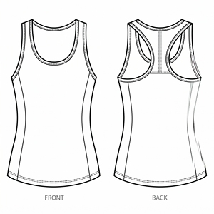 Top Deportivo Sin Mangas para Mujer, Color Beige Arena, con Bordado Marrón Chocolate, Tono Neutral, Estilo Deportivo, Color Tierra, Ajuste Elástico Suave - Product Image 6