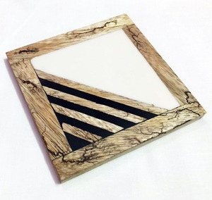 Sous-verres en bois naturel écologiques en vrac, résistants à la chaleur, avec logo personnalisé découpé au laser, sous-verres ronds en bois pour boissons, tapis pour verres à bière - Product Image 4