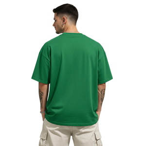 Camiseta Verde Extra Grande de Alta Calidad para Hombre, 100% Algodón, Ecológica, Transpirable, 240 g/m², Estilo Urbano, Informal, de Verano - Product Image 4